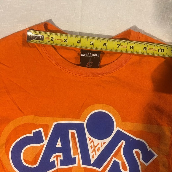 Cleveland Cavaliers Shirt Mens MEDIUM Orange Short Sleeve NBA Cavs #33 O’Neil - Picture 5 of 11